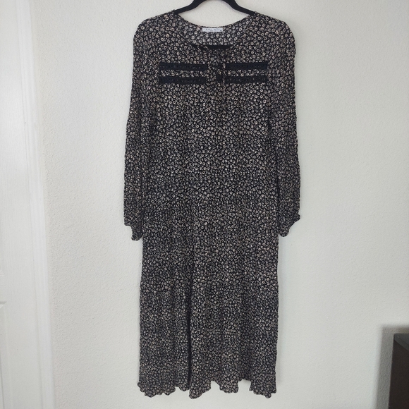 CALISTA Dainty Floral Long Sleeve Boho Dress Size Meduim - Picture 1 of 8